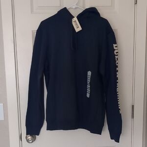 Dark Navy Graphic Pullover Hoodie